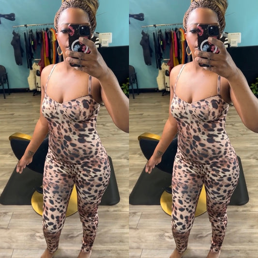 Leopard Printed Jumpsuit