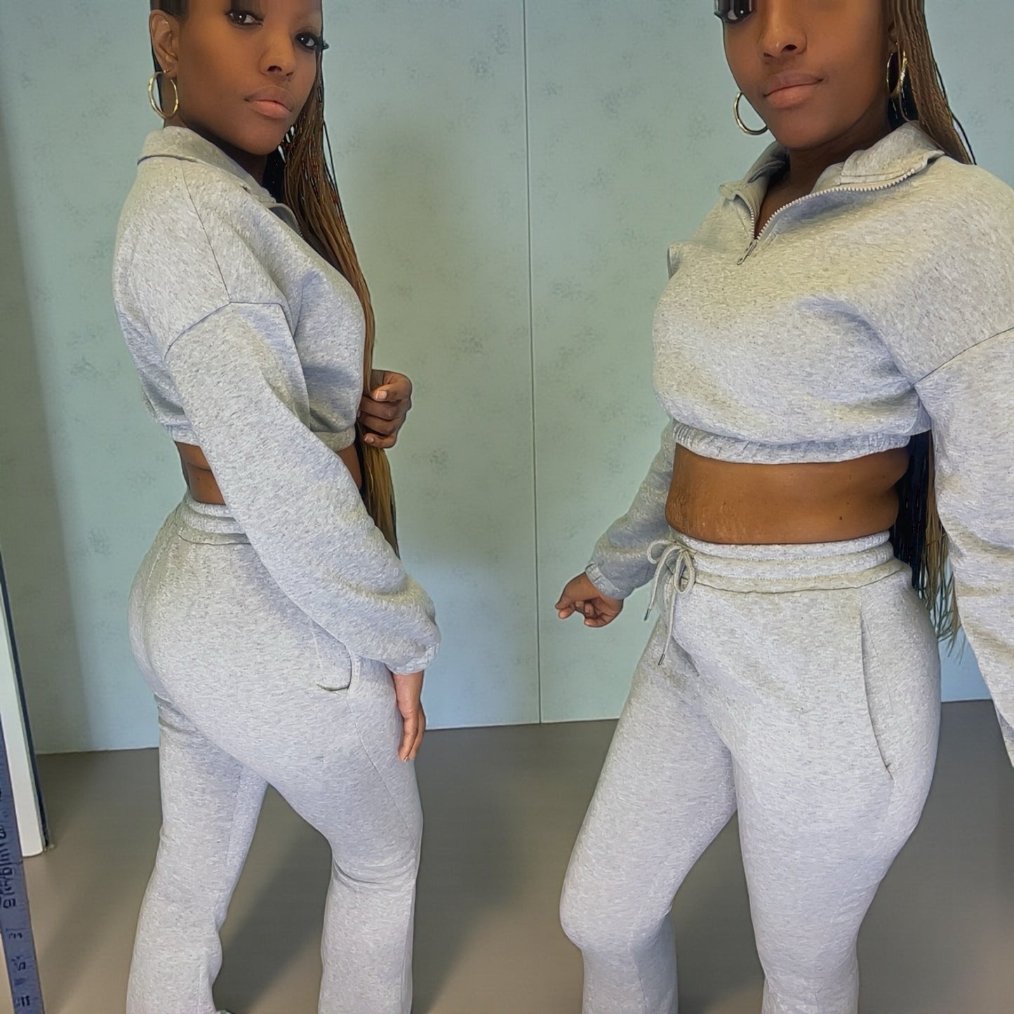 ✨ Luxe Cozy Crop Lounge Set