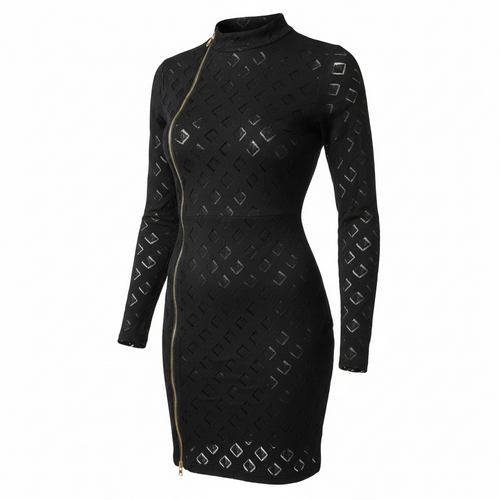 Black zip See through