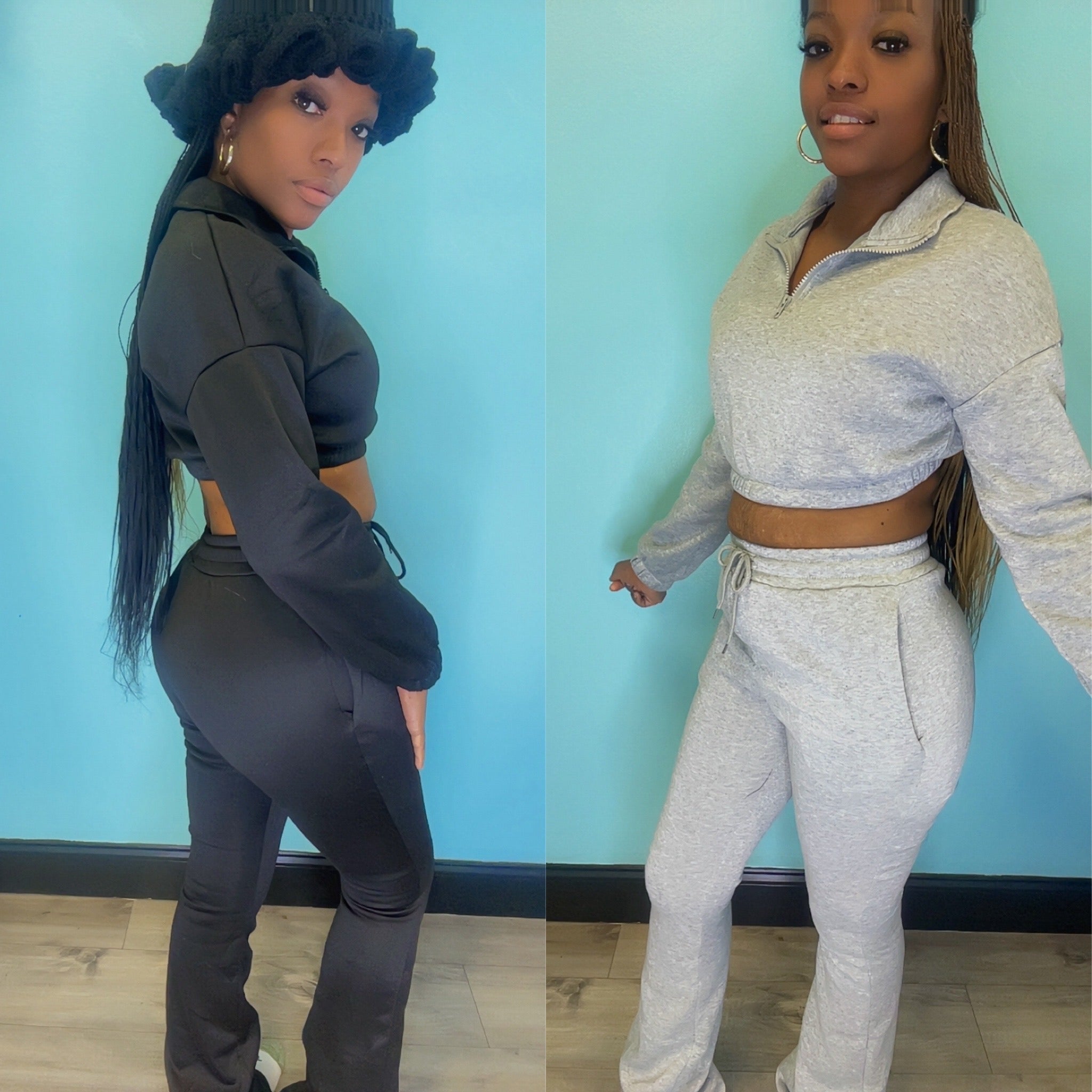 ✨ Luxe Cozy Crop Lounge Set