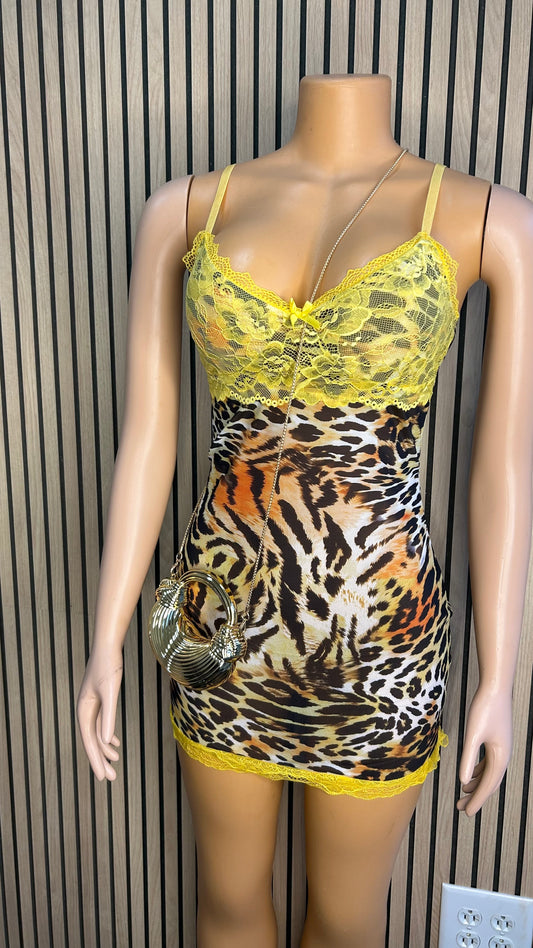 Wild Instinct Lace Mini Dress