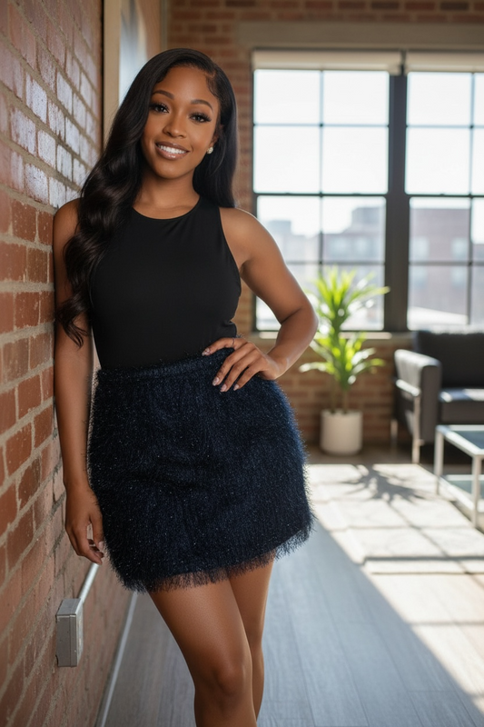 Fuzzy Mini Skirt