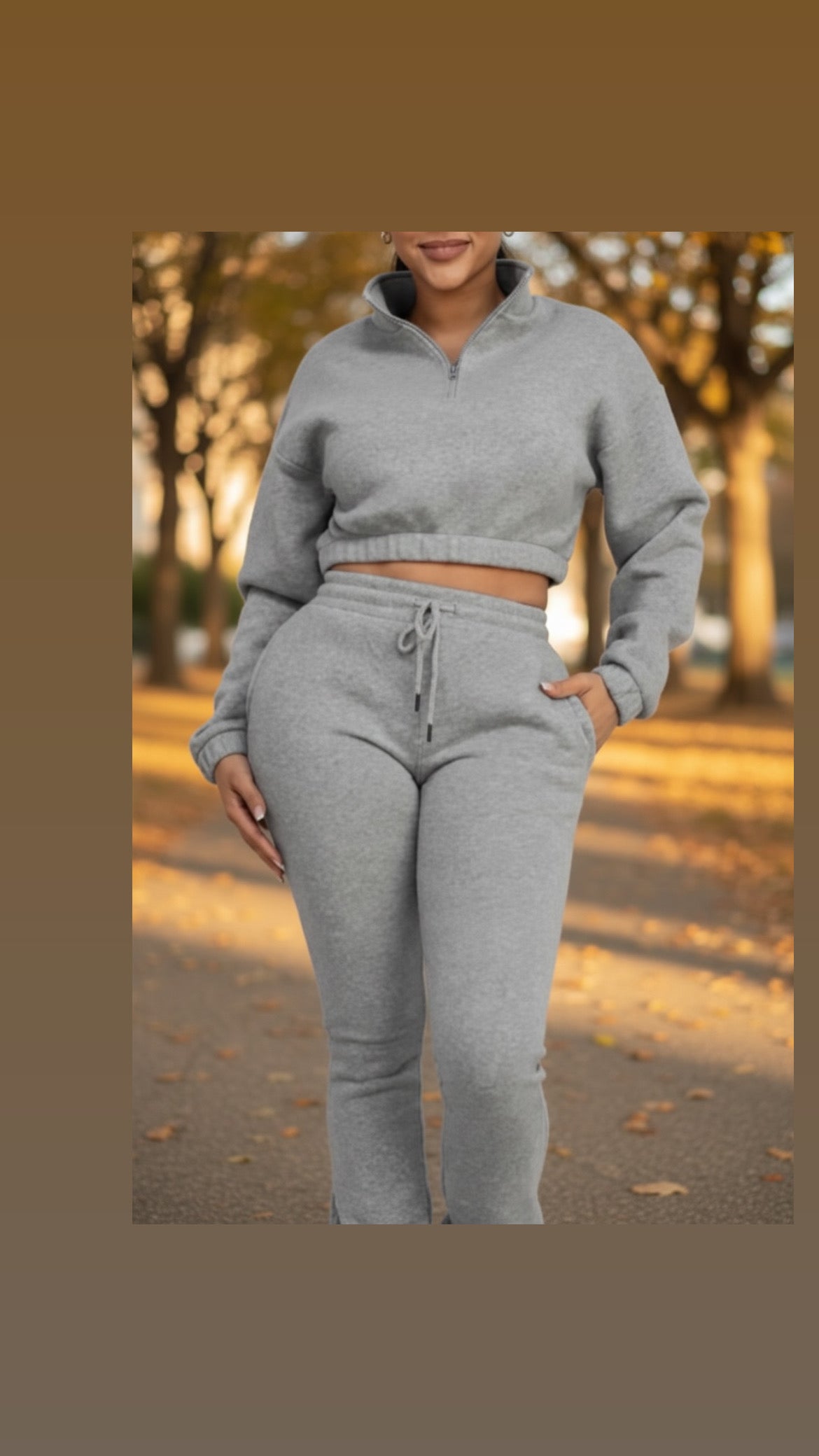 ✨ Luxe Cozy Crop Lounge Set
