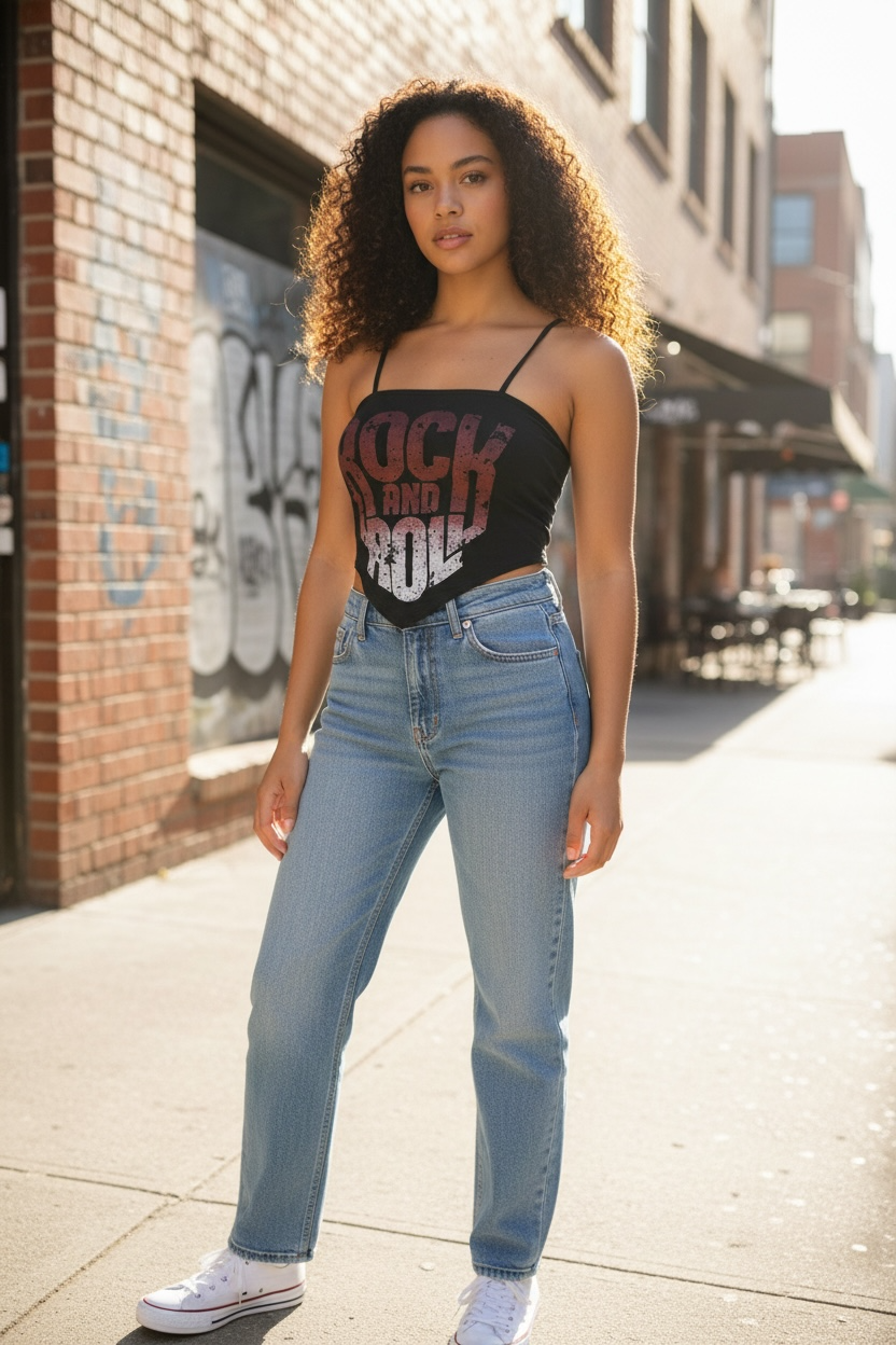 Rock & Roll Bandana Crop Top