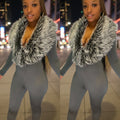 ✨ Midnight Fox Faux-Fur Catsuit