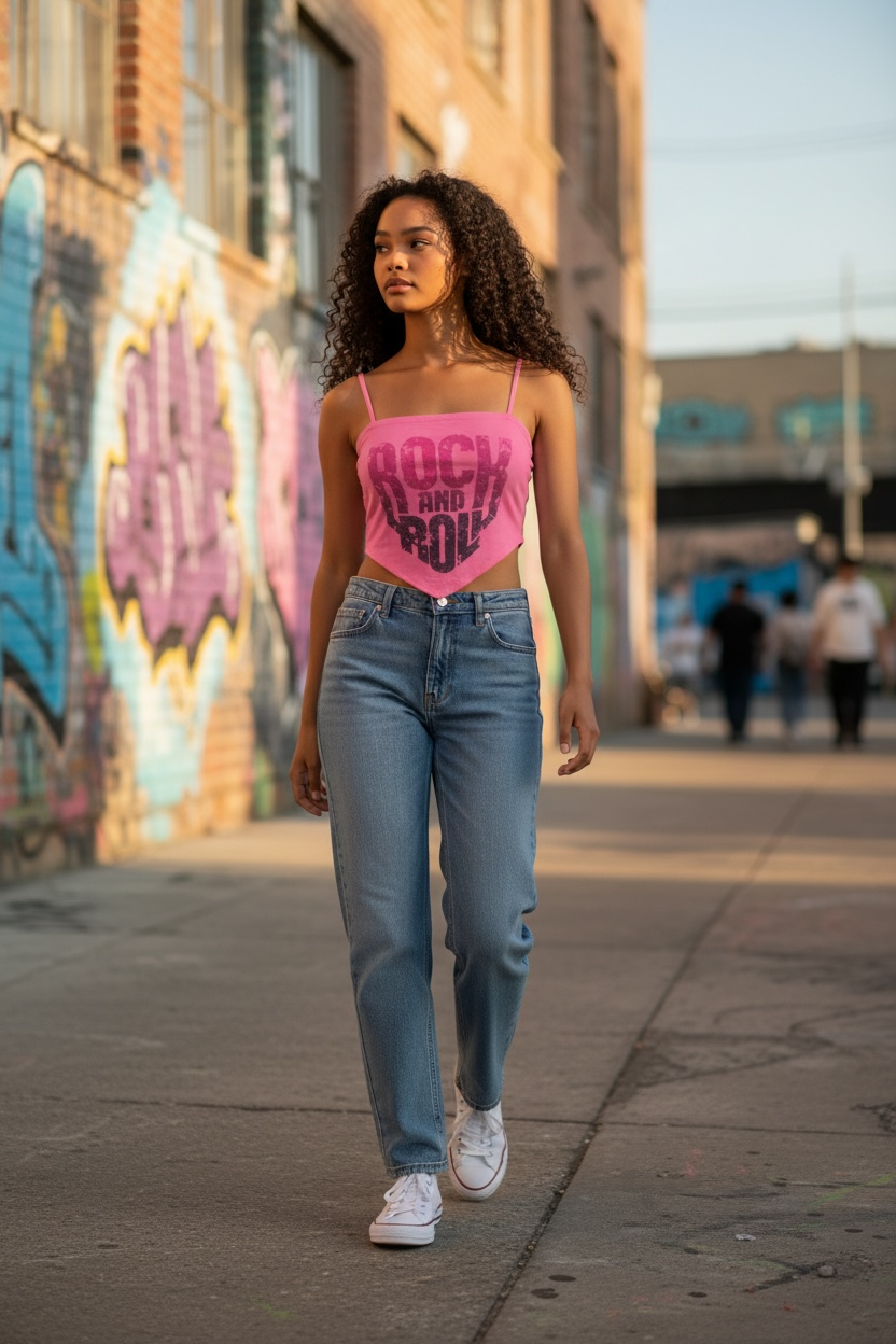 Rock & Roll Bandana Crop Top