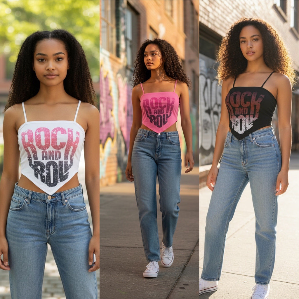 Rock & Roll Bandana Crop Top