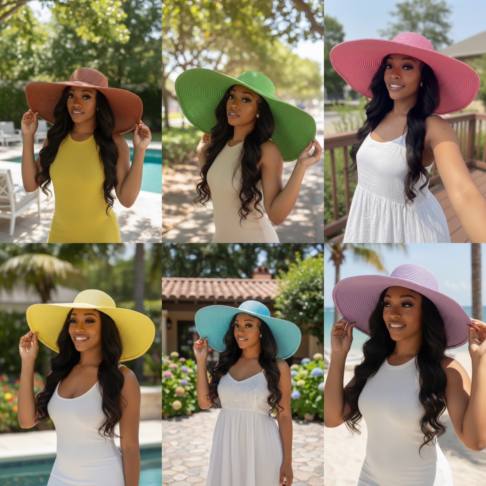 Emerald Breeze Wide Brim Hat