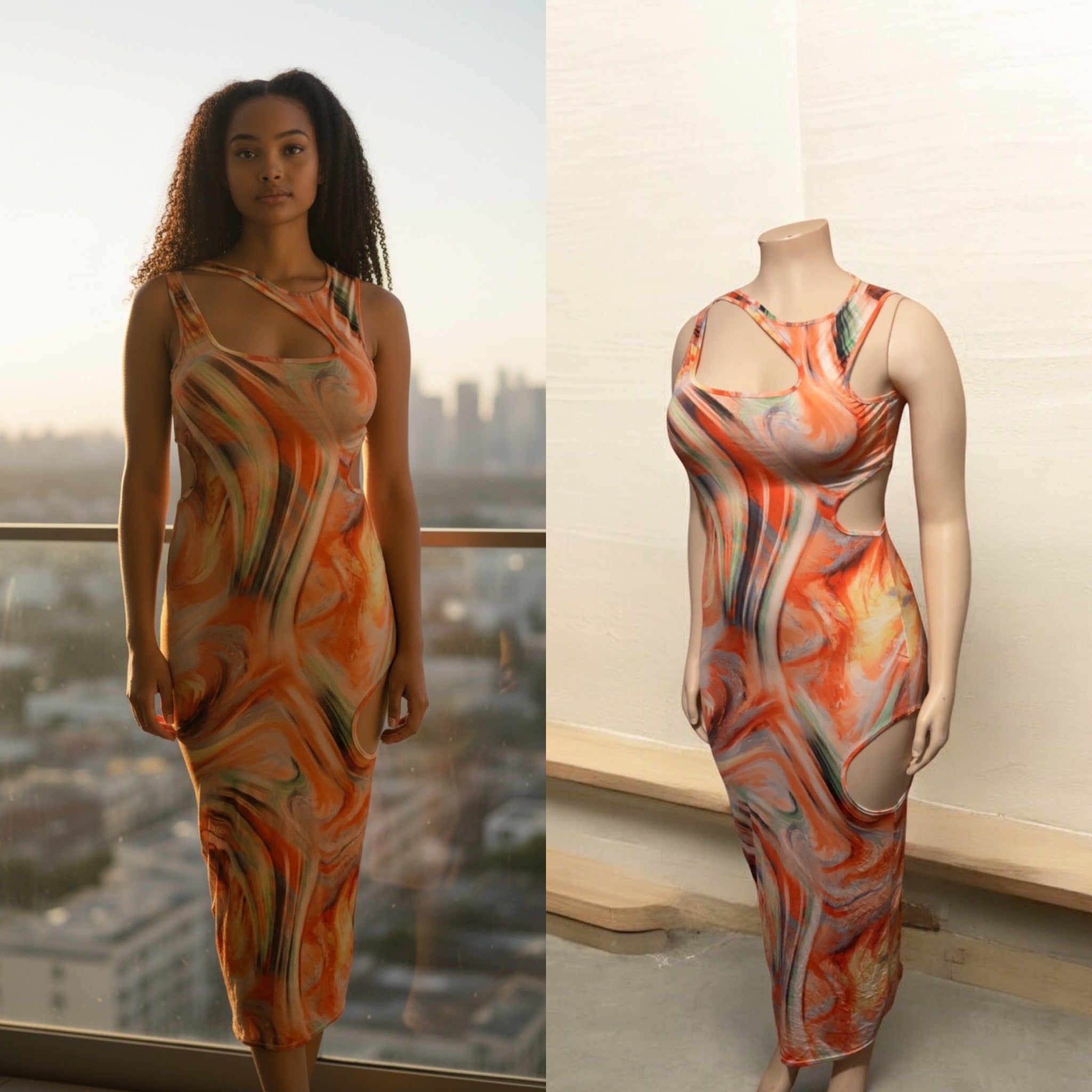 Multi Open side Dress