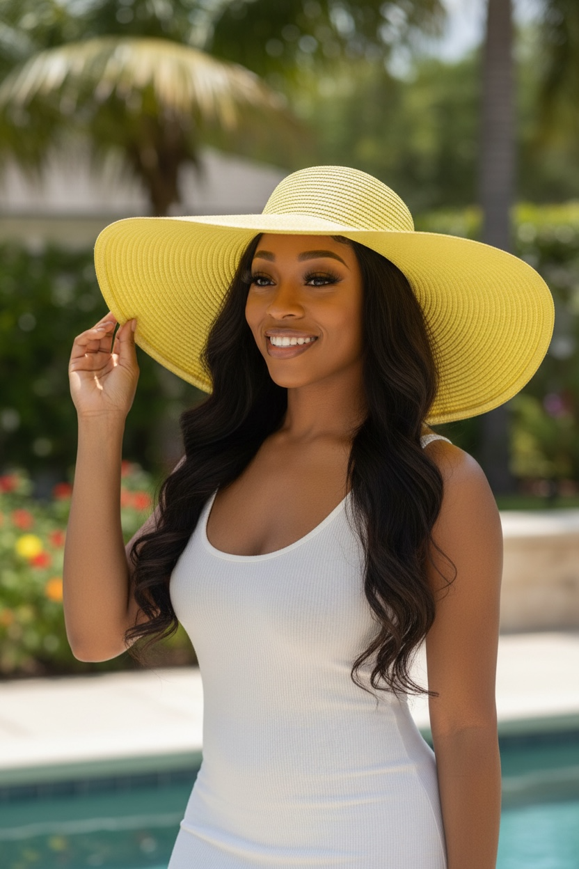 Emerald Breeze Wide Brim Hat