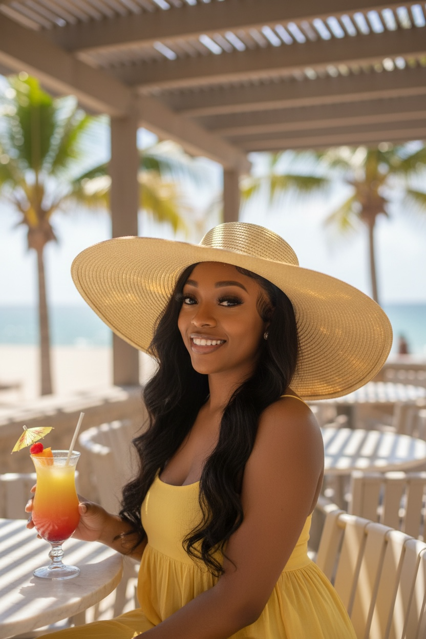 Emerald Breeze Wide Brim Hat