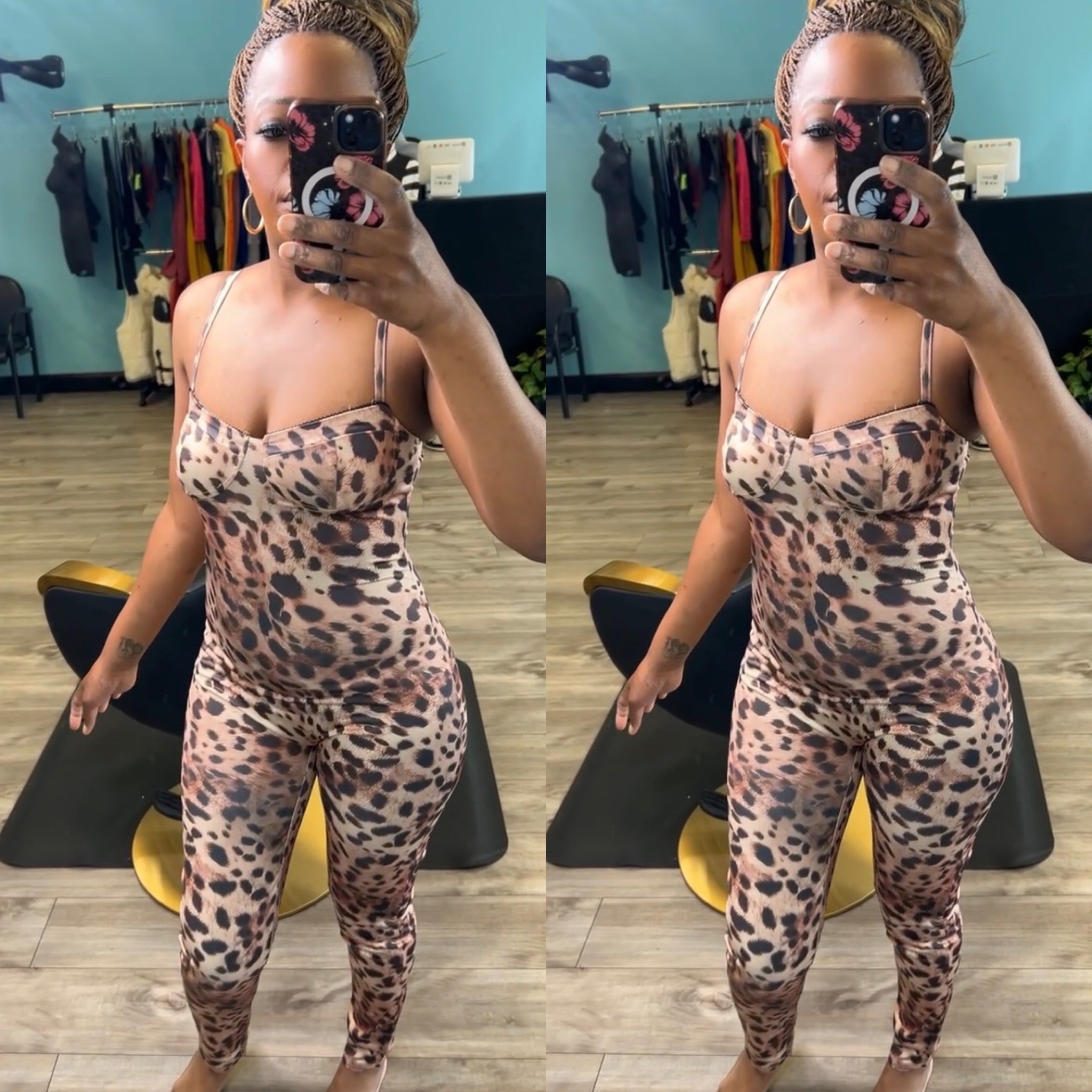 🐆 Wild Energy Leopard Halter Jumpsuit