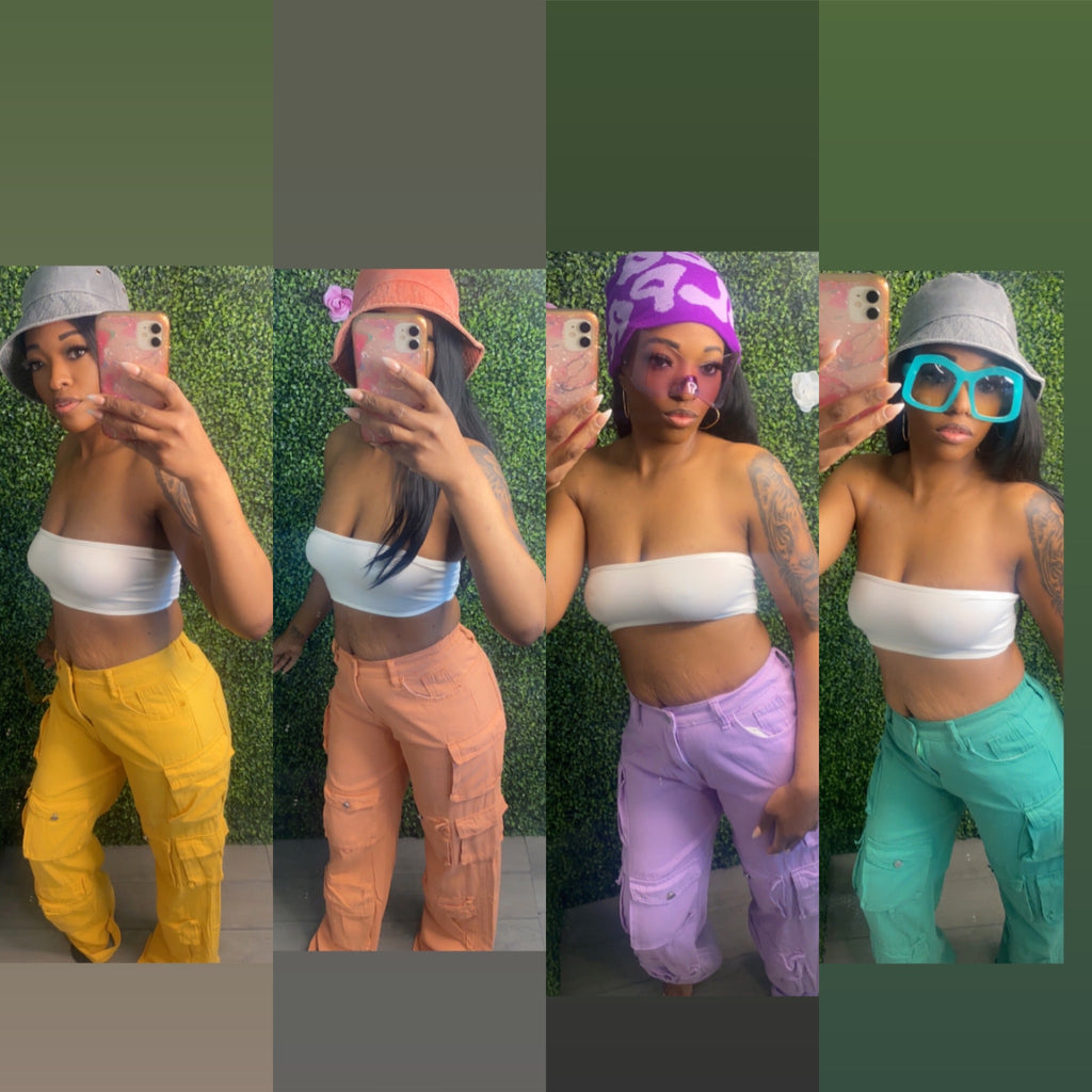 Color Pop Utility Cargo Pants