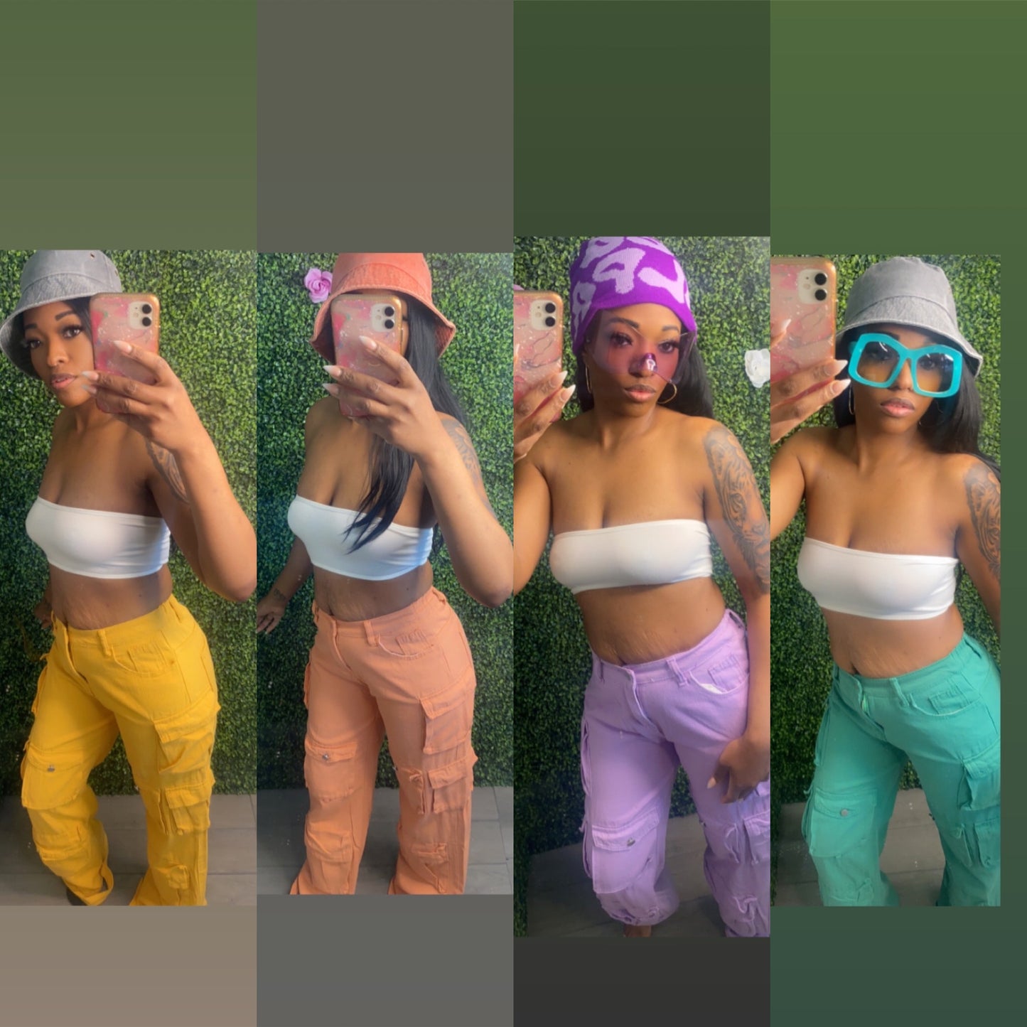 Color Pop Utility Cargo Pants