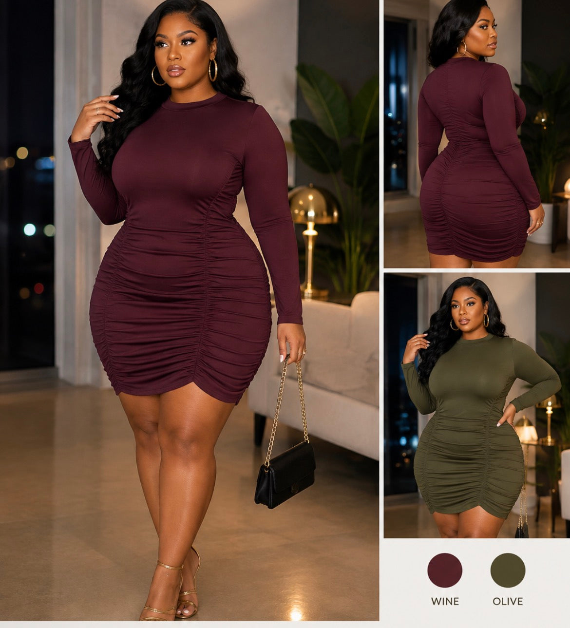 Ruched Perfection Mini Dress