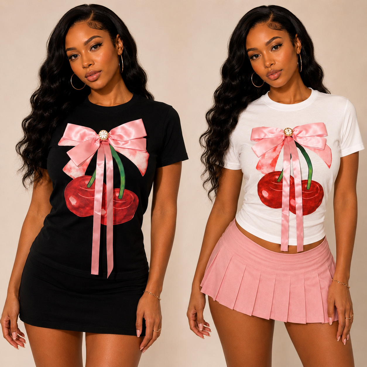 Cherry Bow Top