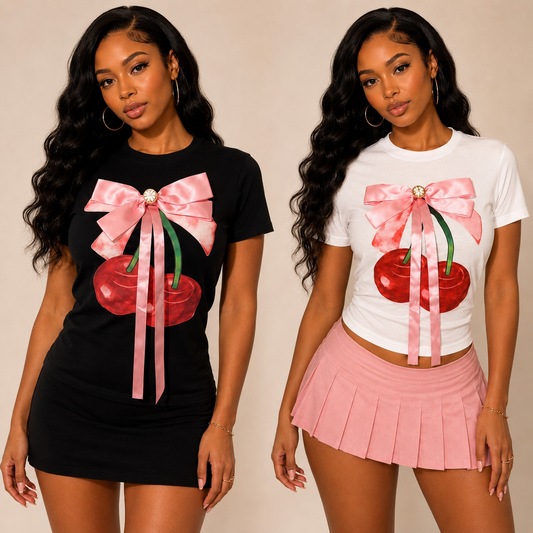 Cherry Bow Top