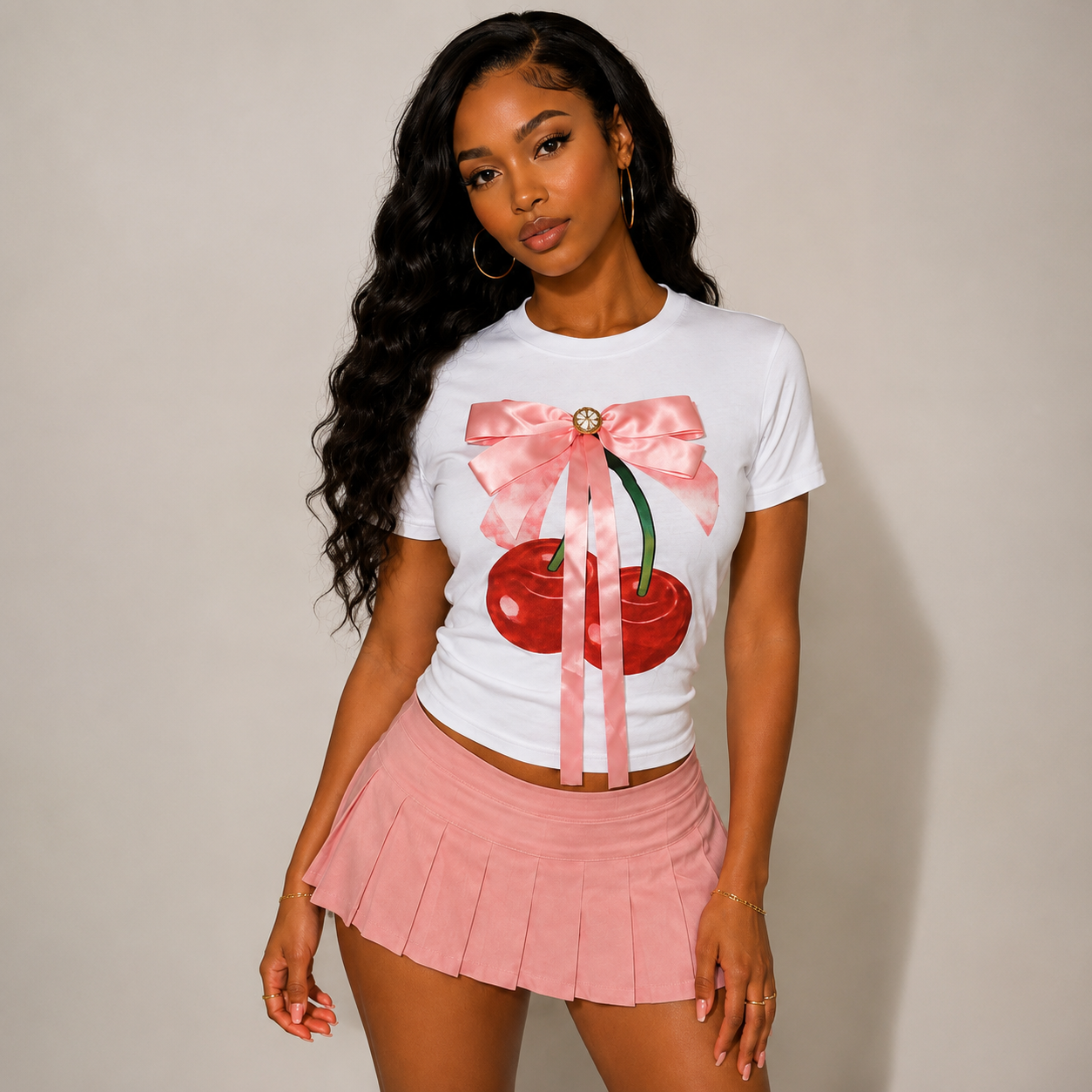 Cherry Bow Top