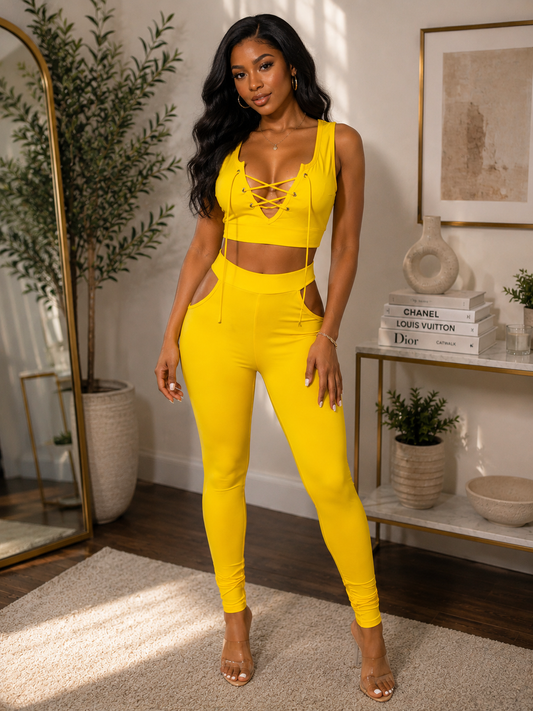 Lace Up 2 Piece Set