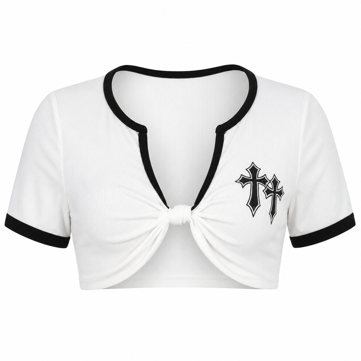 Divine Edge Cross-Tie Crop Top
