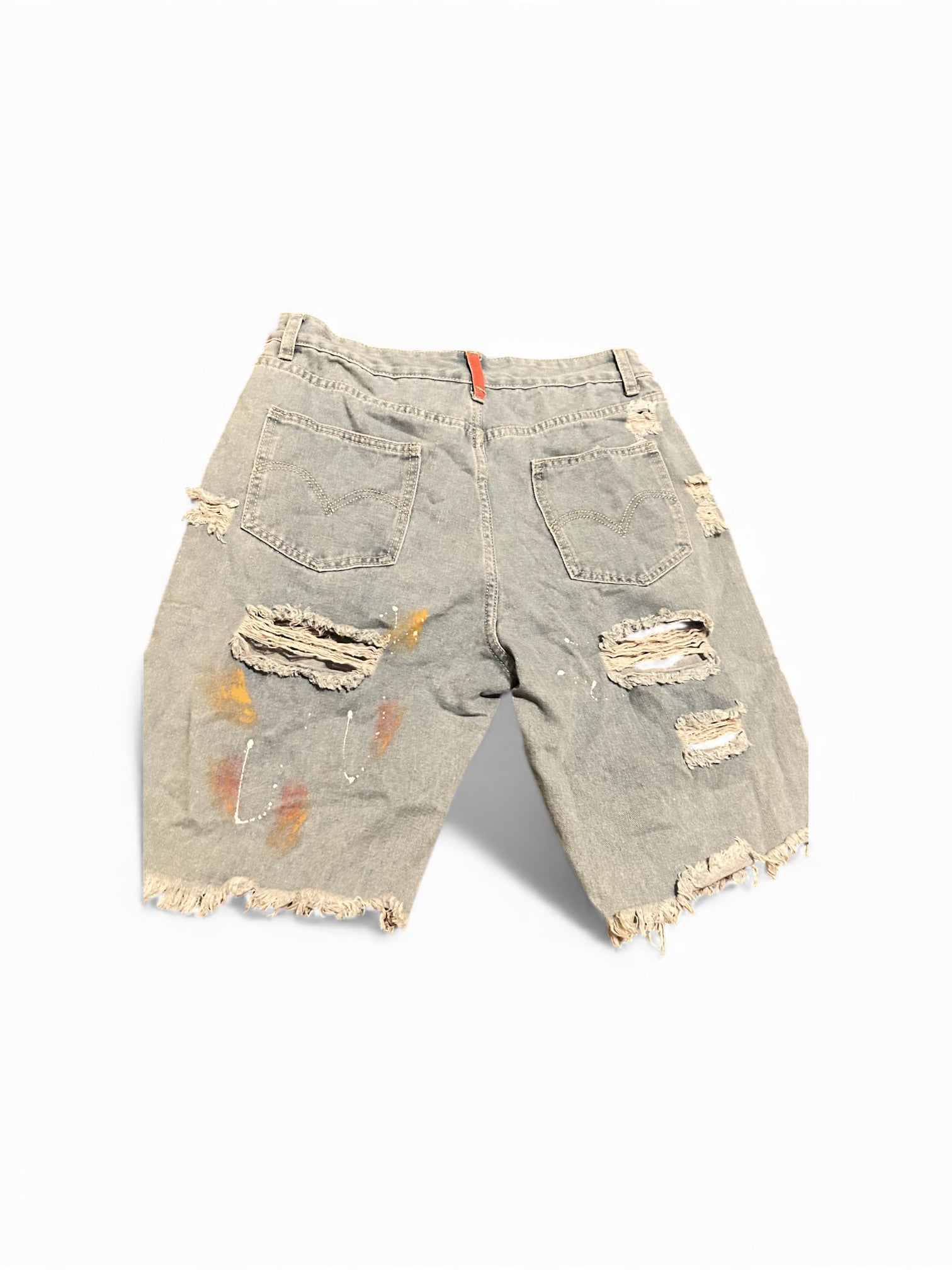 Painted Rebel Distressed Denim Shorts
