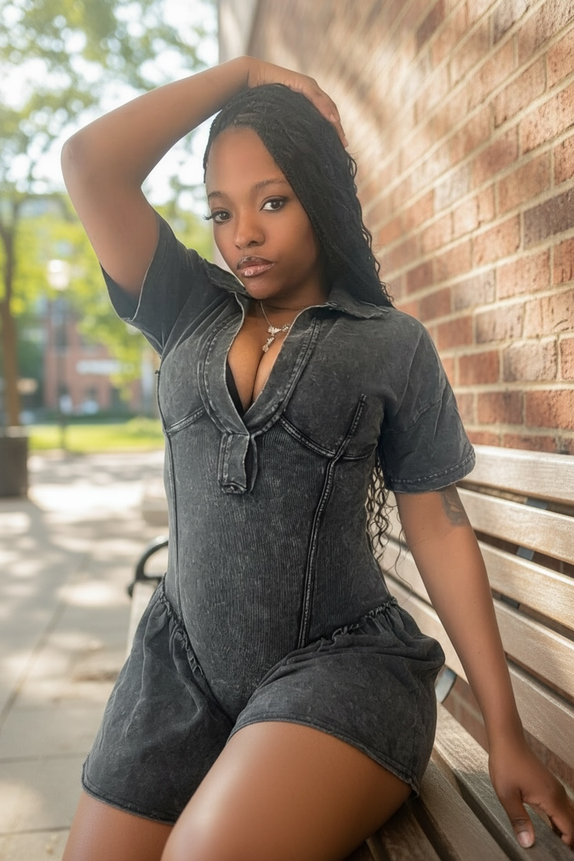 Midnight Wash Romper