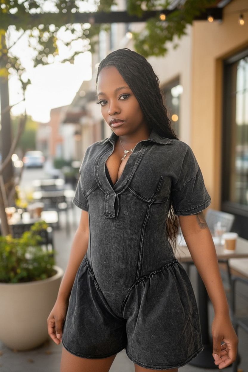 Midnight Wash Romper